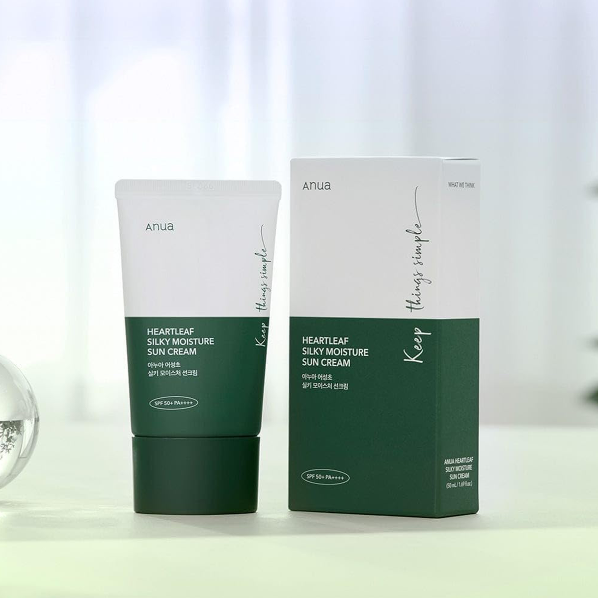 ANUA hearleaf silky moisture suncream 50ml - 2