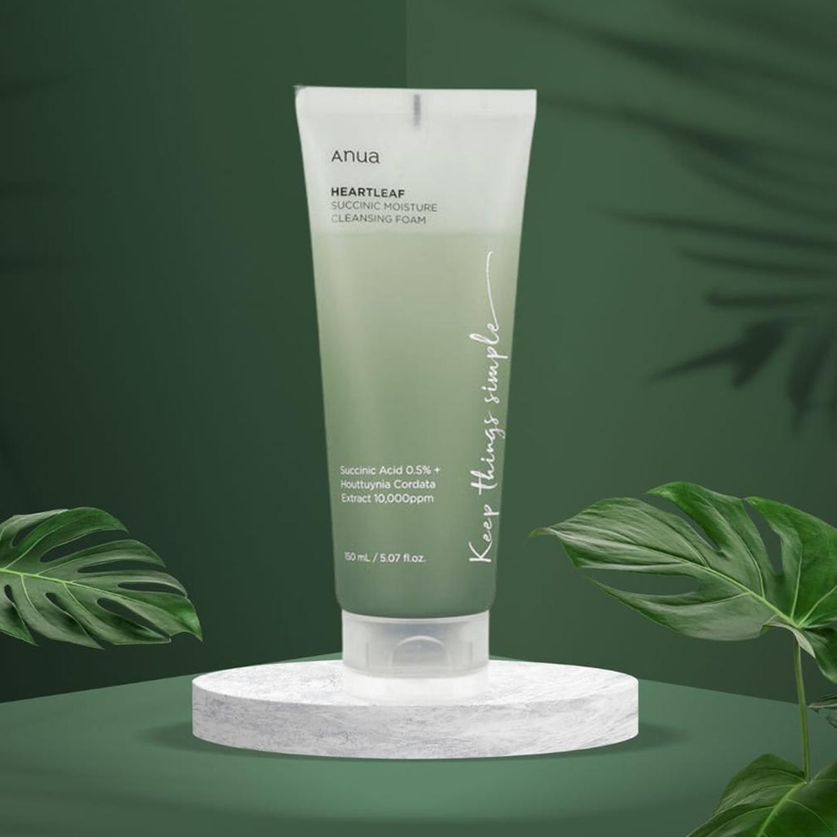 ANUA heartleaf succinic moisture cleansing foam 150ml - 2
