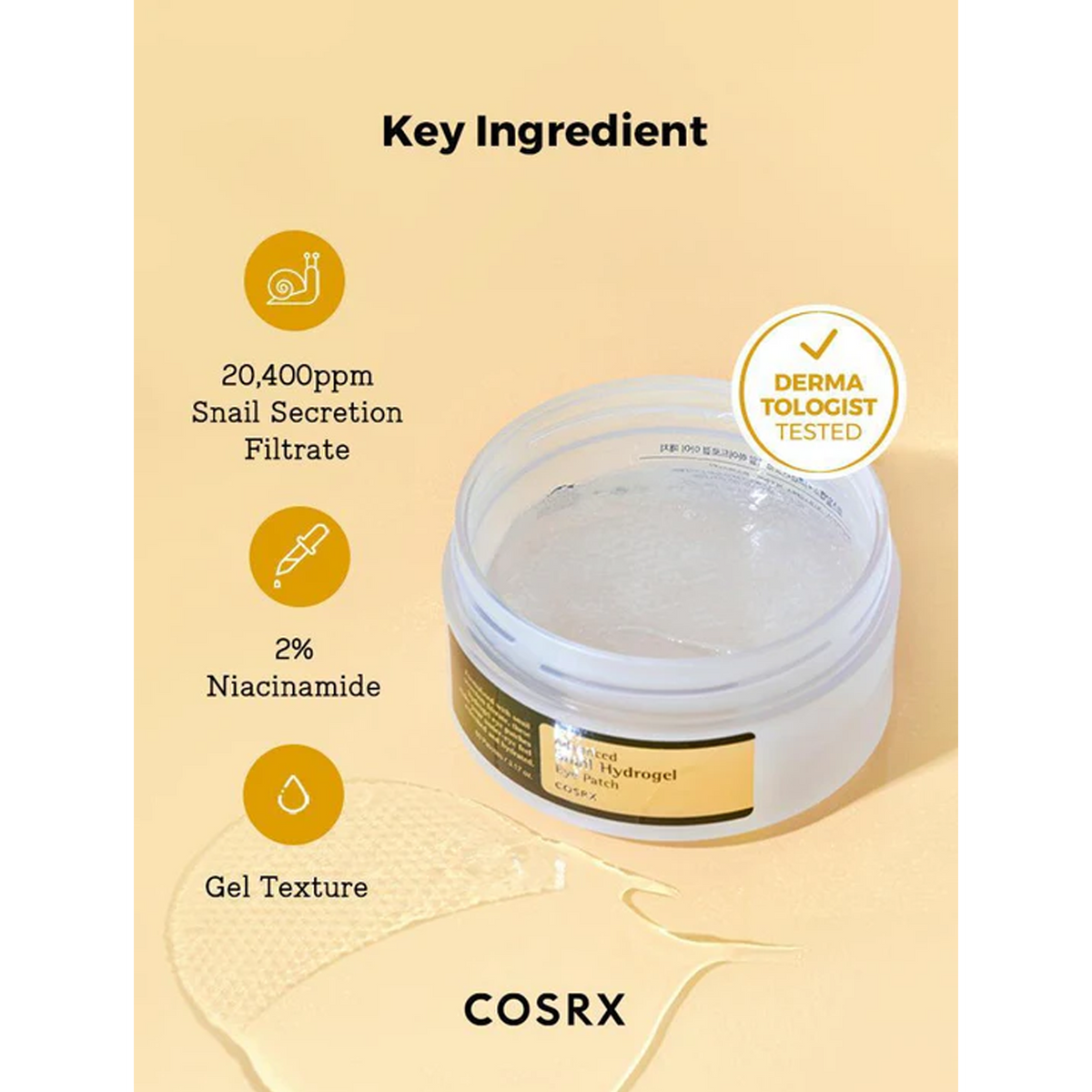 COSRX Advanced Snail Hydrogel Eye Patch - Key Ingredient