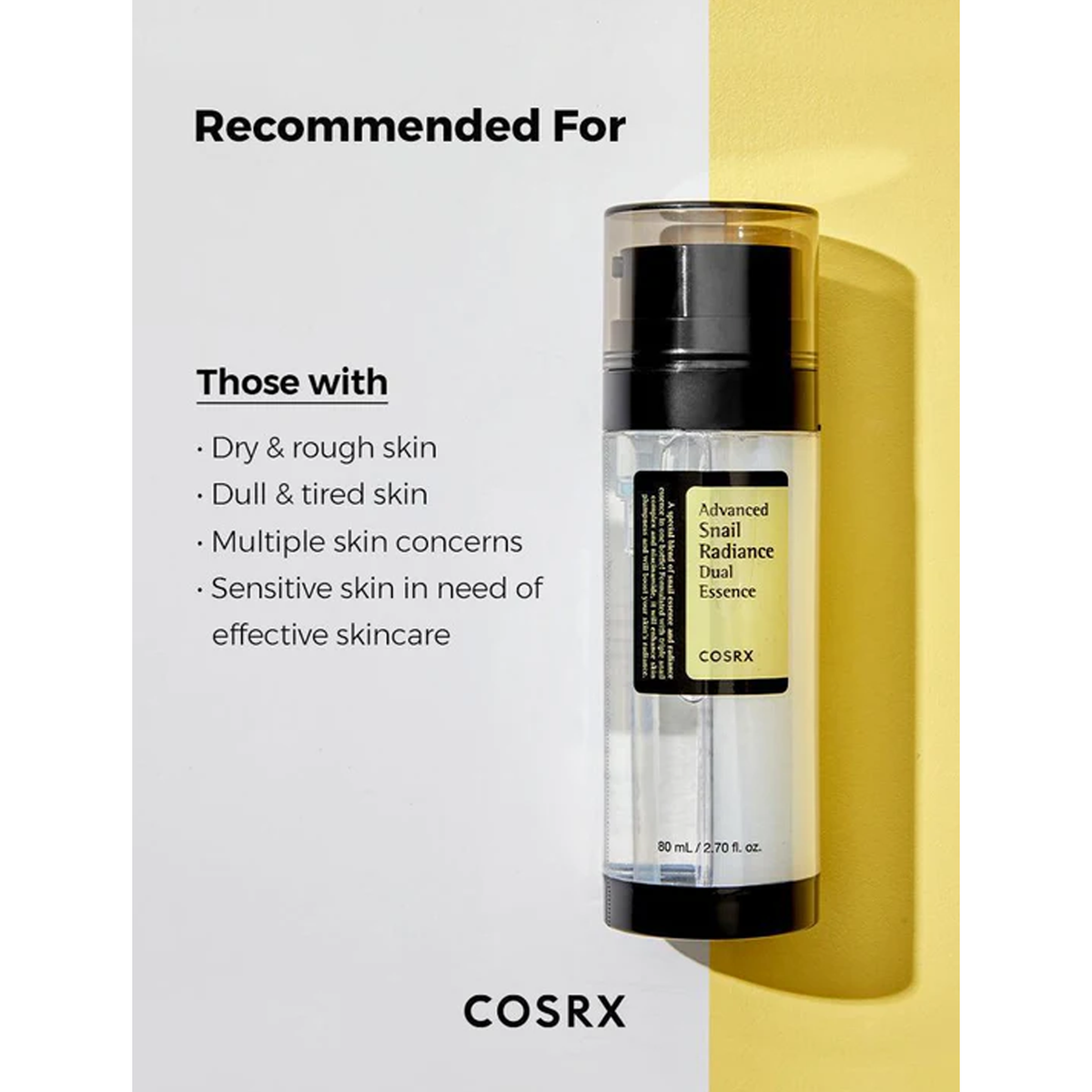 COSRX Advanced Snail Radiance Dual Essence - Recommended For