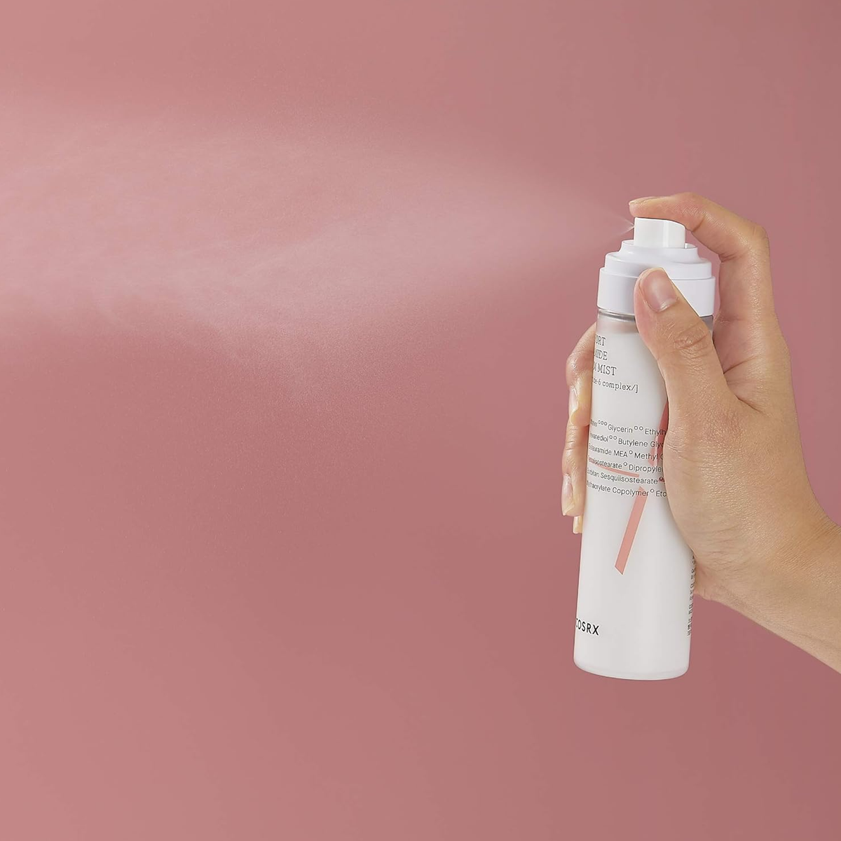 COSRX Balancium Comfort Ceramide Cream Mist - Spraying 