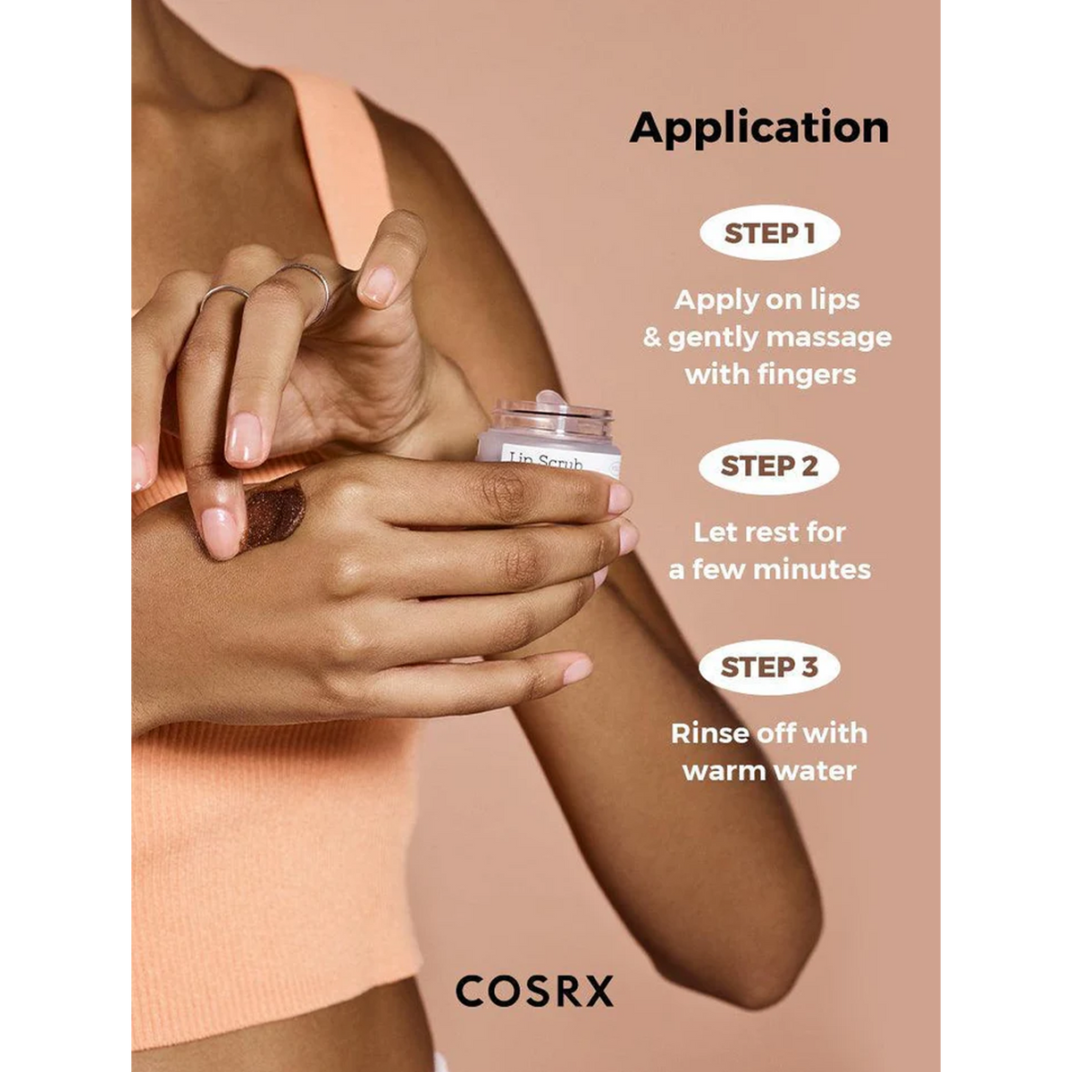 COSRX Full Fit Honey Sugar Lip Scrub - Application
