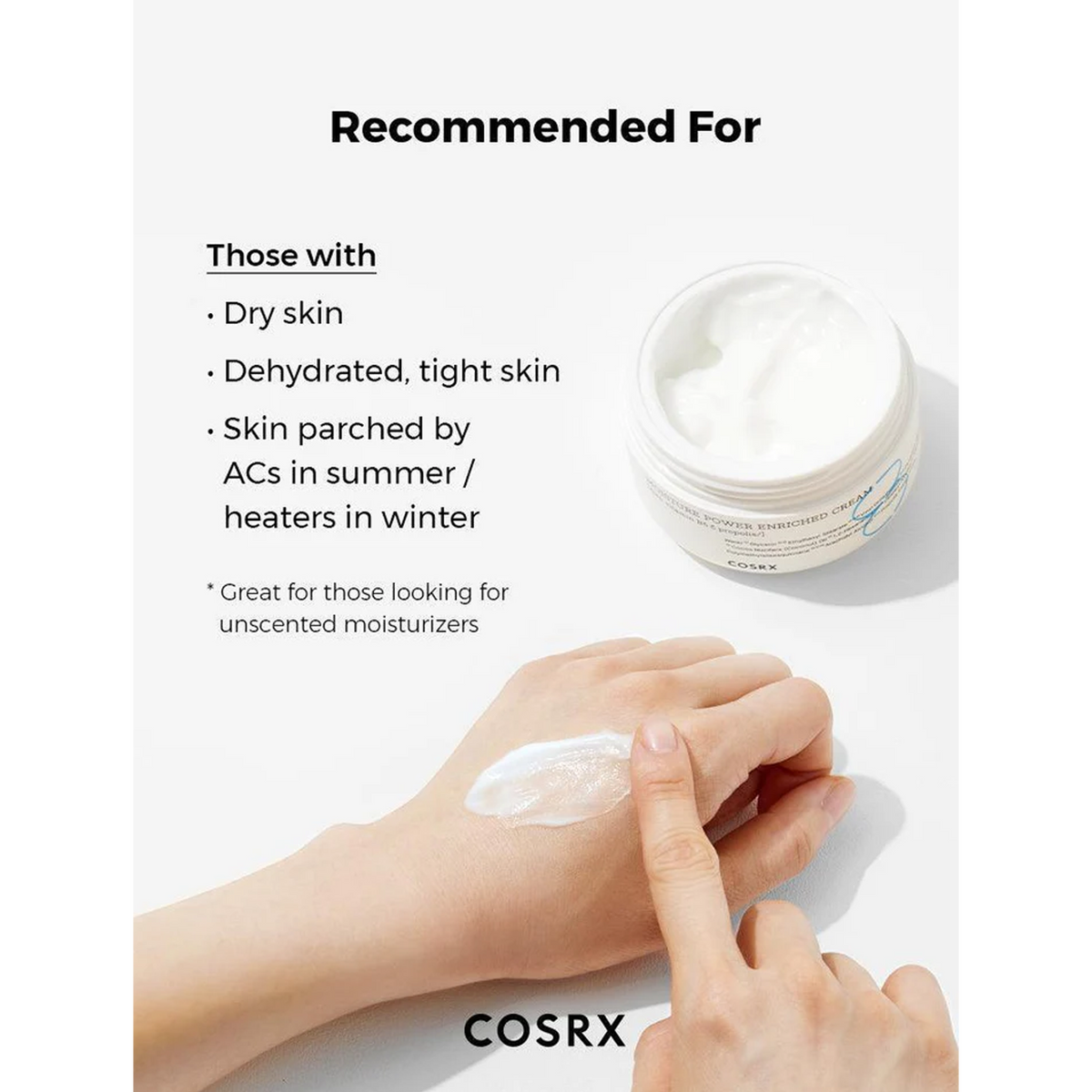 COSRX Hydrium Moisture Power Enriched Cream - Recommended For