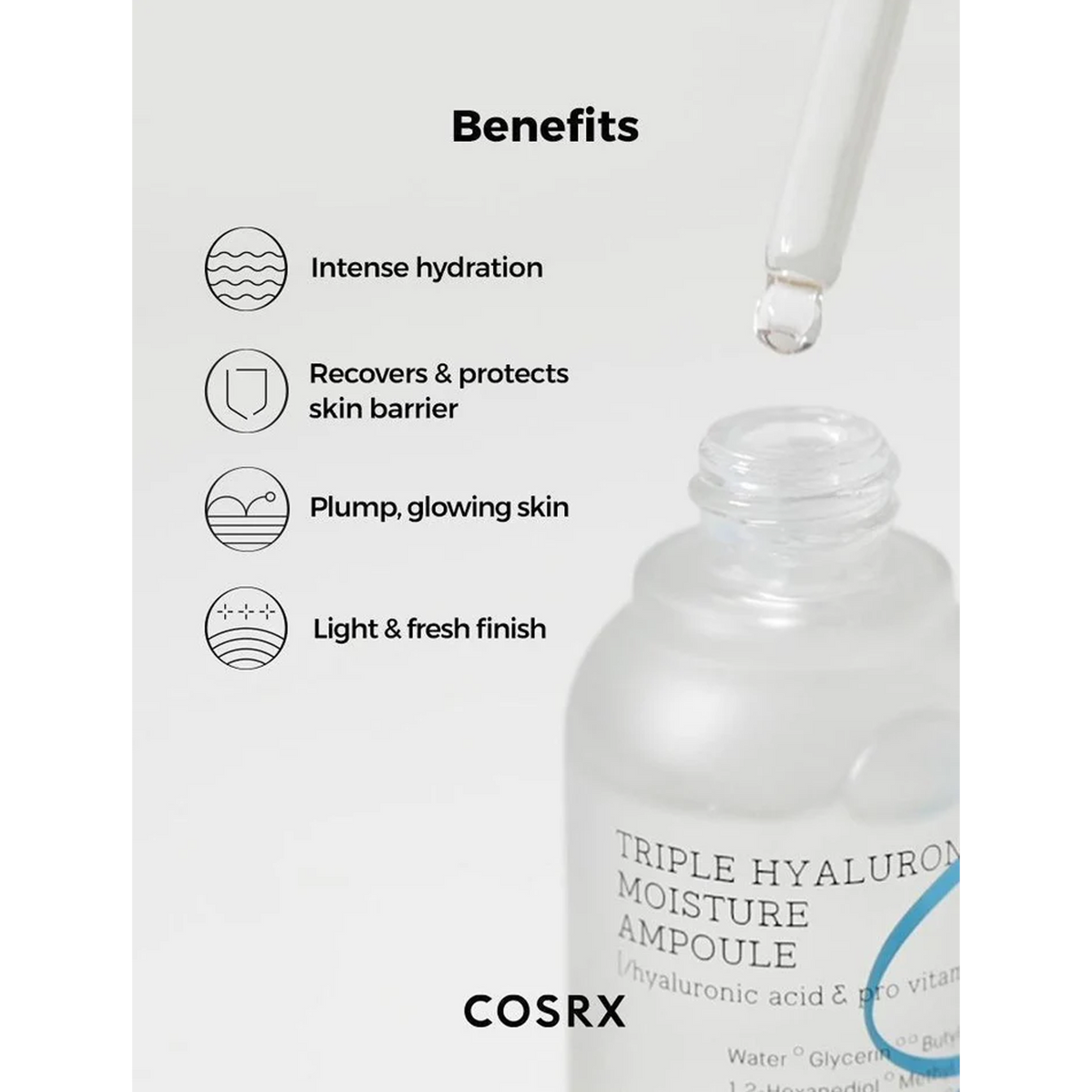 COSRX Hydrium Triple Hyaluronic Moisture Ampoule - Benefits