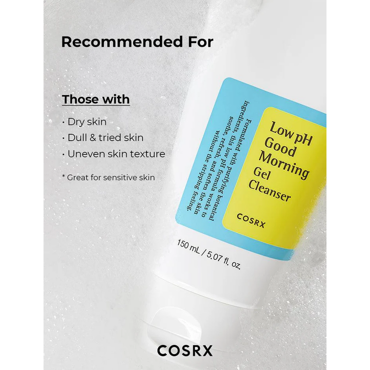 COSRX Low pH Good Morning Gel Cleanser 150mL - Recommended For 
