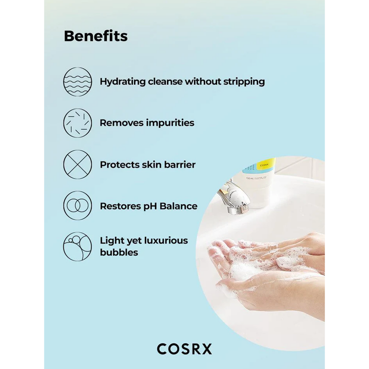 COSRX Low pH Good Morning Gel Cleanser 150mL - Benefits