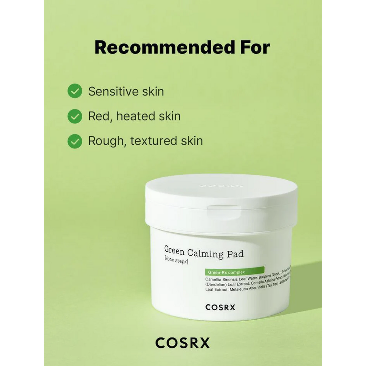 COSRX One Step Green Hero Exfoliating Pad - Recommended For