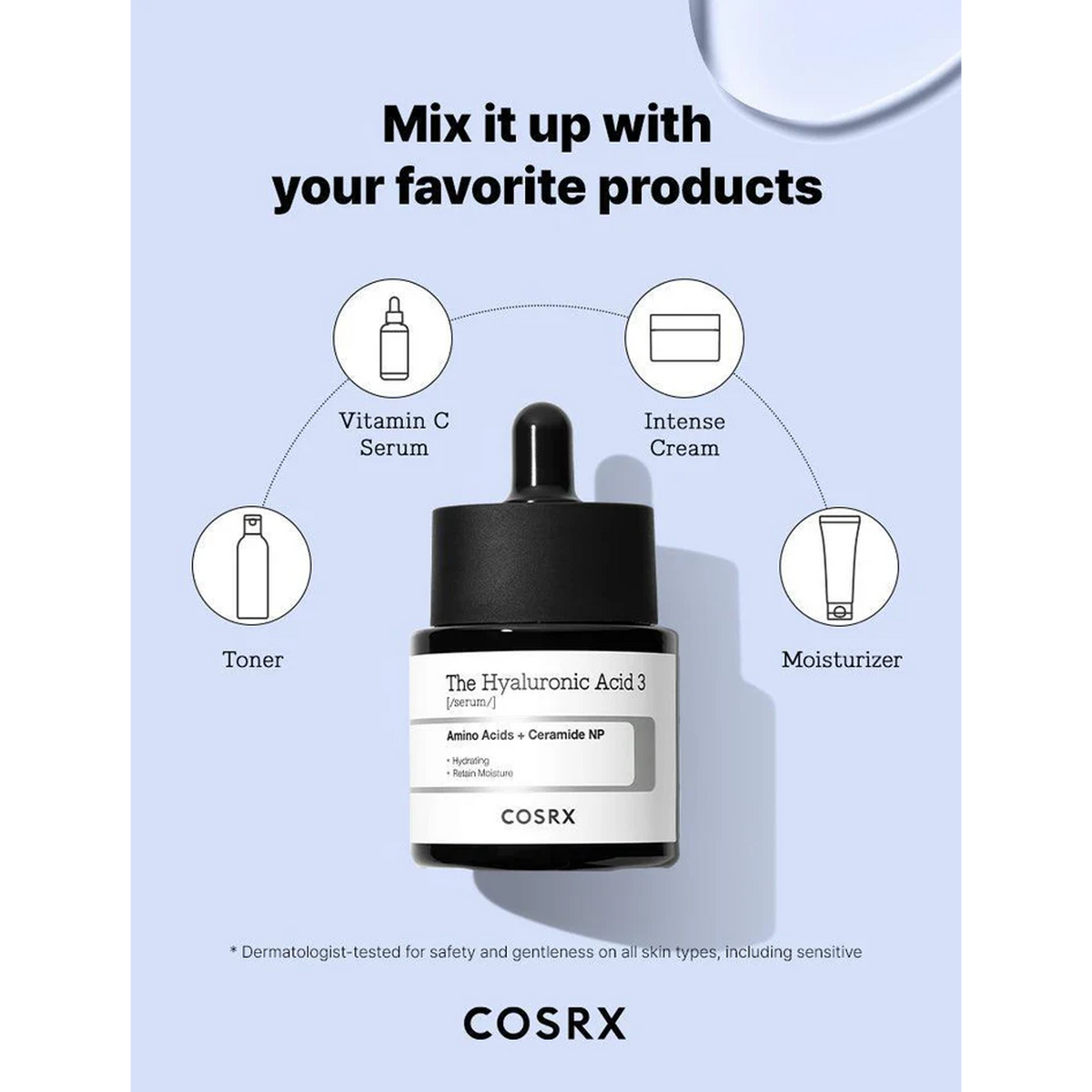 COSRX The Hyaluronic Acid 3 Serum - Mix it up with your favorite products