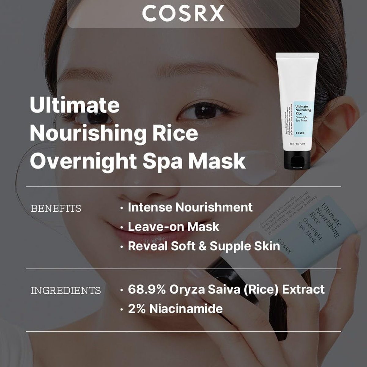 COSRX Ultimate Nourishing Rice Spa Overnight Mask - Ultimate Nourishing Rice Overnight Spa Mask
