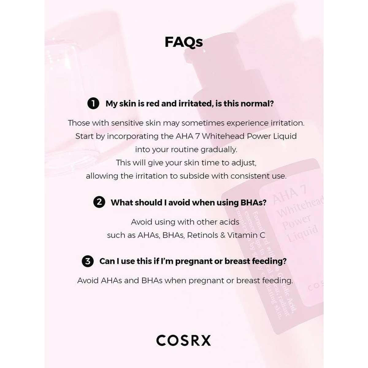 COSRX aha 7 Whitehead Power Liquid - FaQs