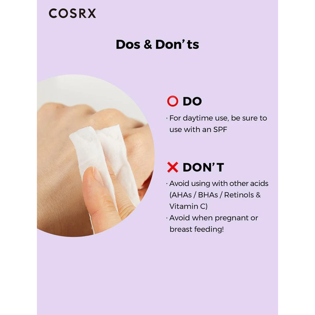 COSRX aha/bha Clarifying Treatment Toner - Do & Don't