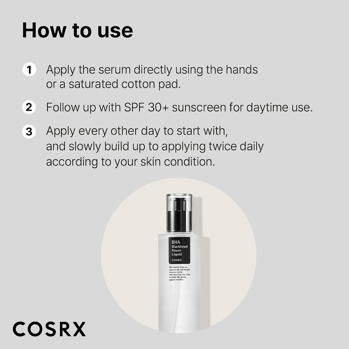 COSRX bha Blackhead Power Liquid Exfoliating Toner - How to use