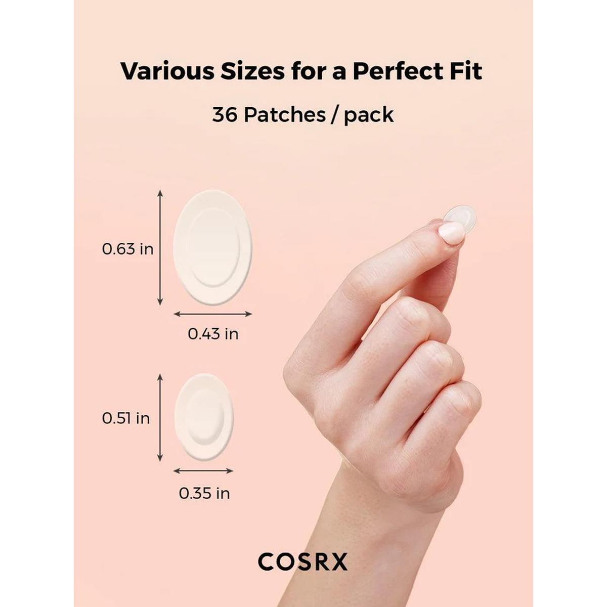COSRX master patch intensive 36 Patches Acne Patch - Various Sizes for a Perfect Fit 36 Patches / pack